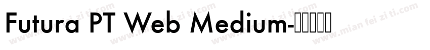 Futura PT Web Medium字体转换
